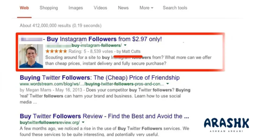 Person Rich snippets
